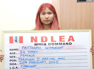 NDLEA nabs Thai woman at Lagos airport with illicit drugs