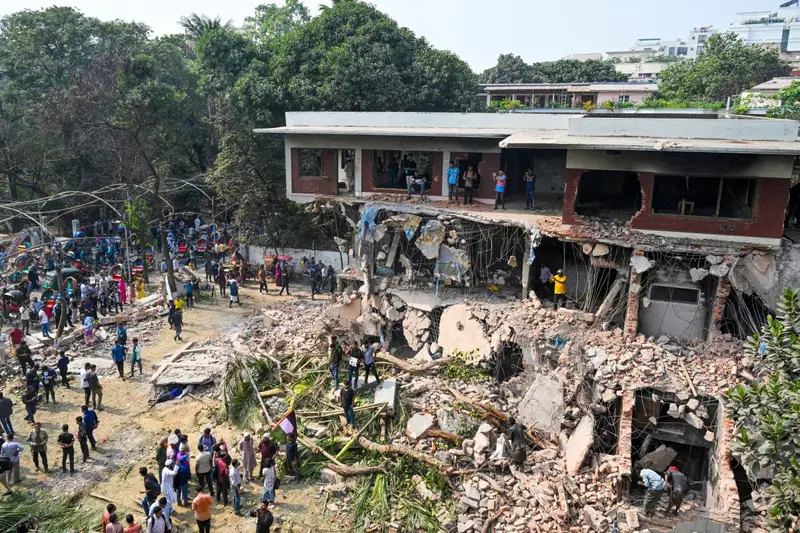 Protesters destroy buildings linked to ousted Bangladesh leader