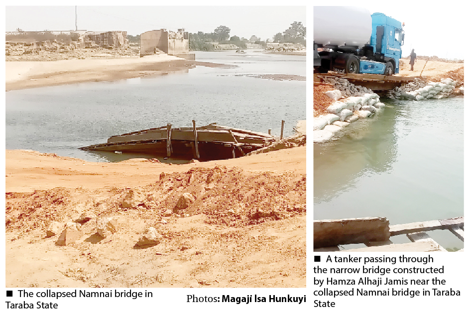 Taraba: 5 months after motorists struggle over collapsed Namnai bridge