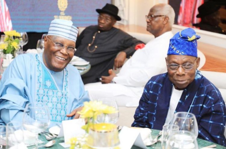 Jonathan, Sirleaf, Koroma, Atiku, others storm ‘The Delborough Lagos’ for Obasanjo’s 88th birthday